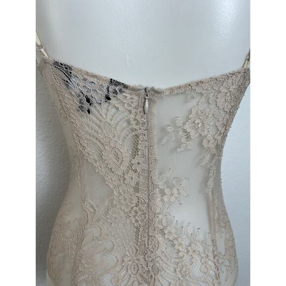 Chrissy Teigen Revolve Lingerie Bodysuit Teddy Sheer Mesh - Picture 12 of 14